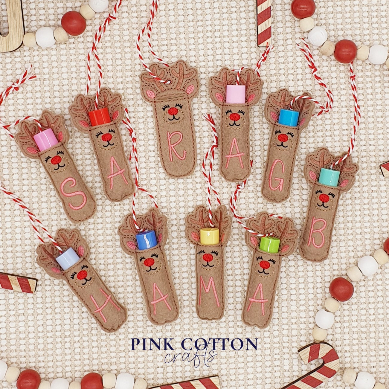 Reindeer Chapstick Holder Ornament