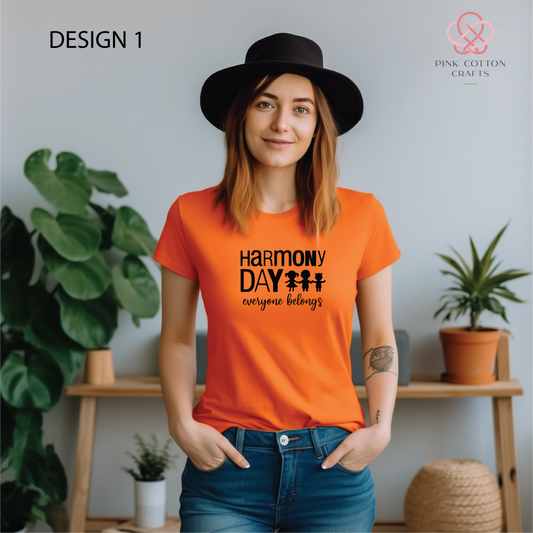 Ladies Harmony Day T-Shirts - AS Colour Brand